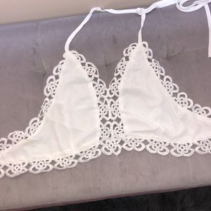 White halter tank top